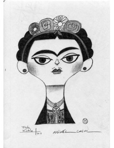 Original illustration "Frida" by Mikel Casal