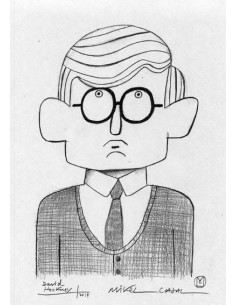 Original illustration "David Hockney" by Mikel Casal