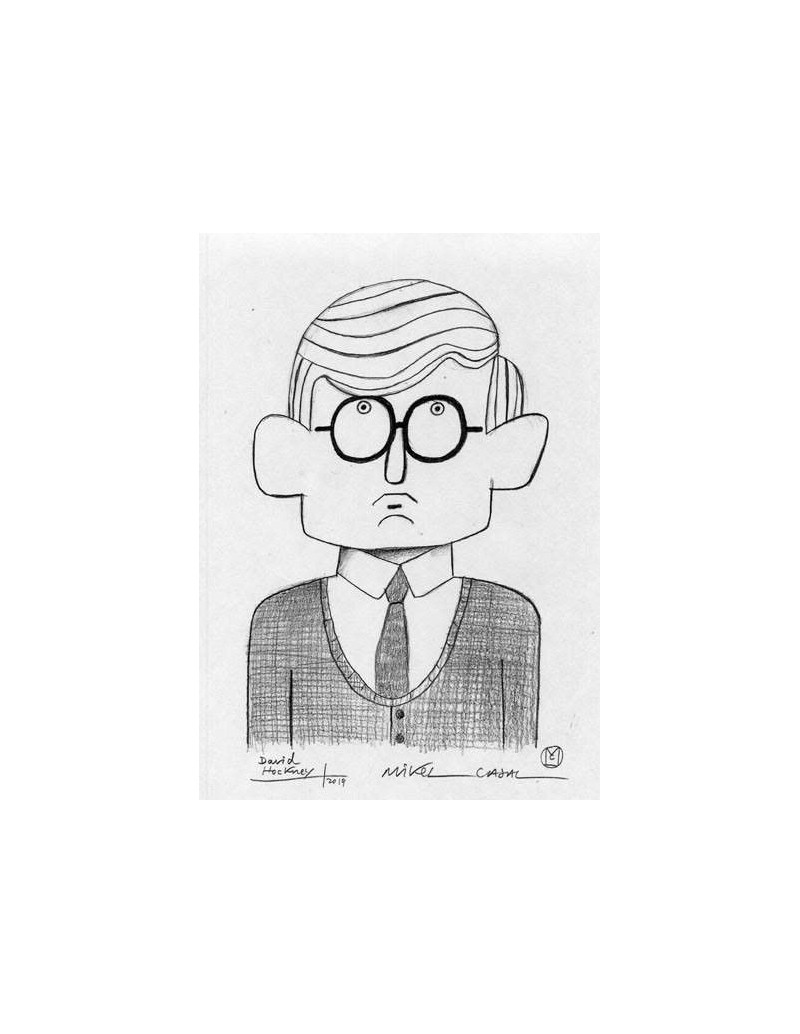 Original illustration "David Hockney" by Mikel...