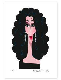 Ilustración "Cher" de Mikel Casal. Reproducción A5 firmada