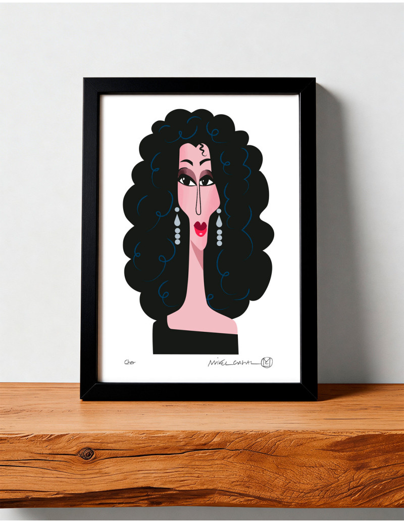 Illustration "Cher" by Mikel Casal. Signed A5...