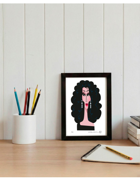 Ilustración "Cher" de Mikel Casal. Reproducción A5 firmada