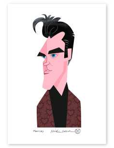 Ilustración "Morrissey" de Mikel Casal. Reproducción A5...