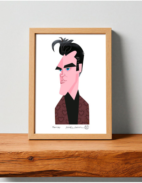 Ilustración "Morrissey" de Mikel Casal. Reproducción A5 firmada