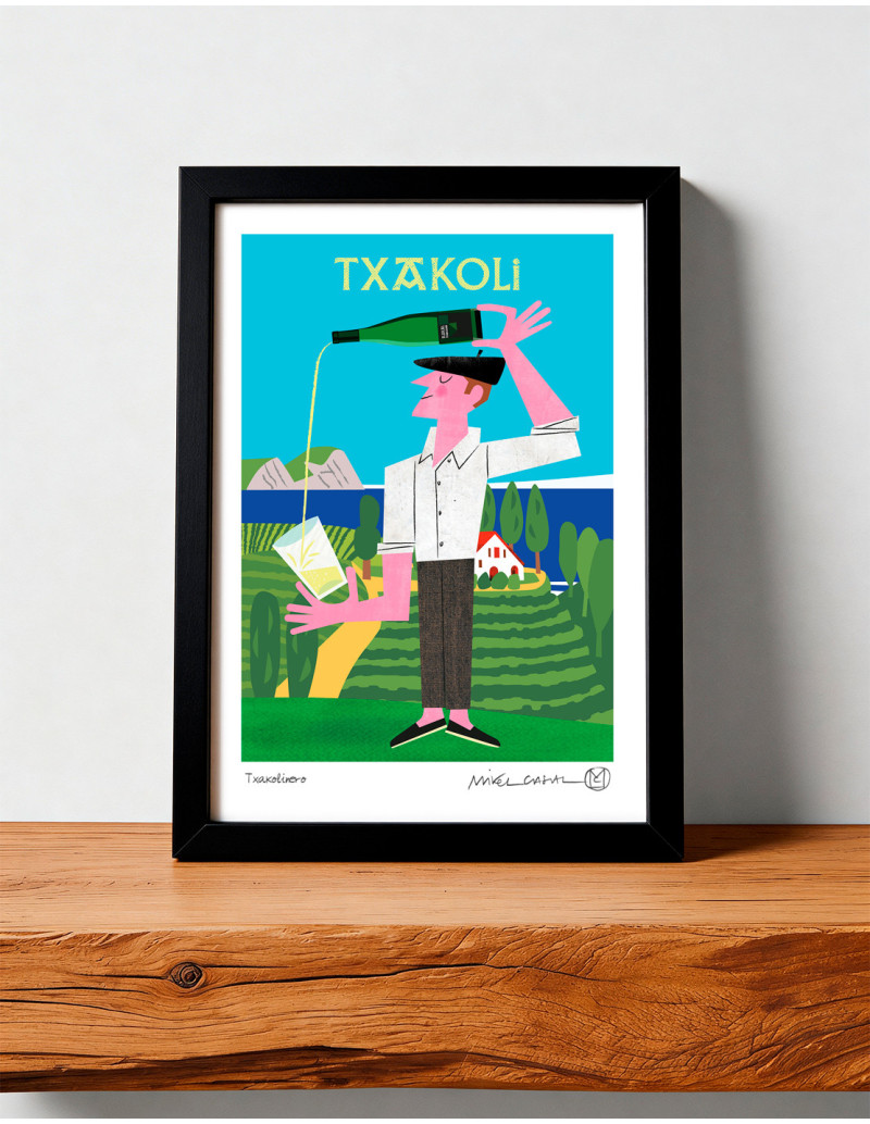 Ilustración "Txakolinero" de Mikel Casal....