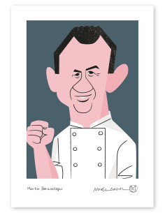 Illustration "Martín Berasategi" by Mikel Casal. Signed...