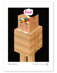 Illustration "Malamemoria" by Mikel Casal. A4 signed...