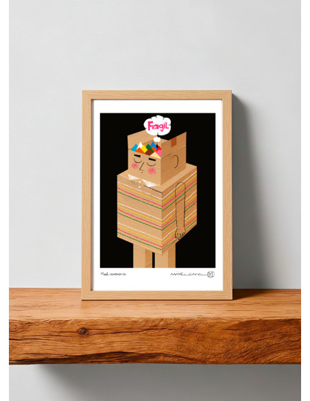 Ilustración "Malamemoria" de Mikel Casal. Reproducción A4 firmada