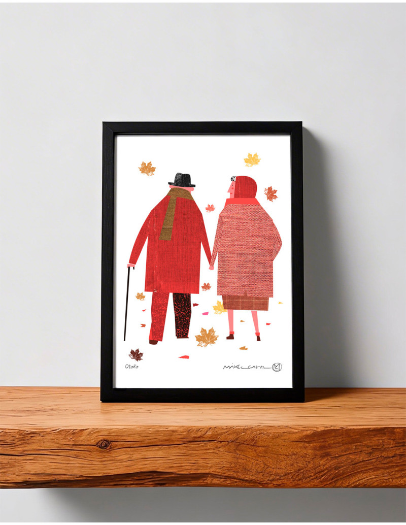 Illustration "Otoño" by Mikel Casal. A4 signed...