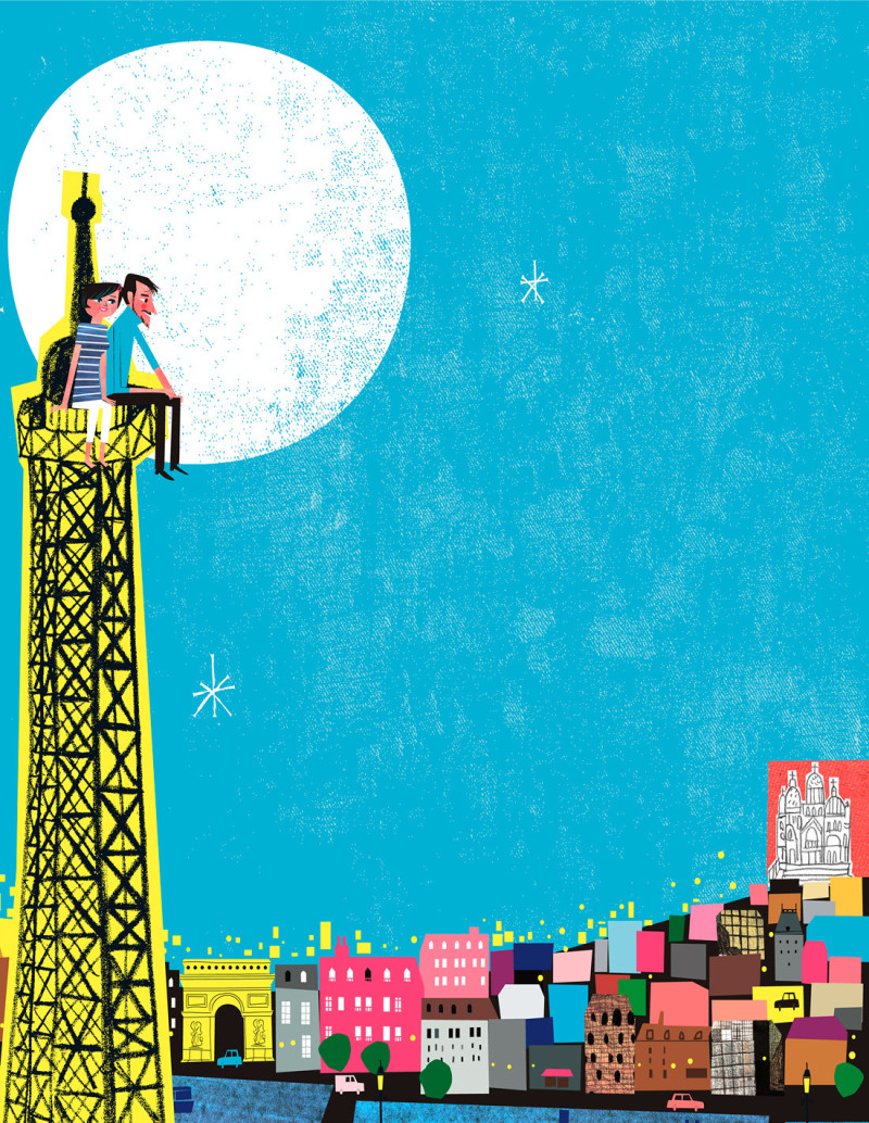 Illustration "Paris en automne" by Mikel Casal....