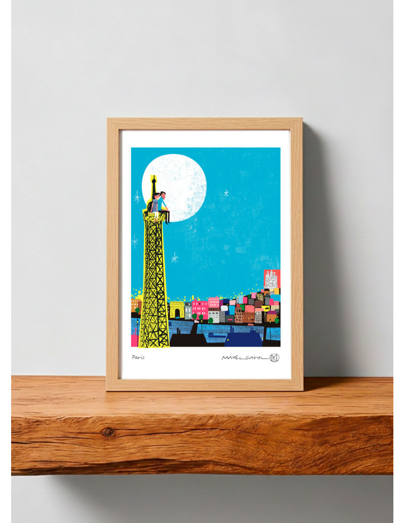 Illustration "Paris en automne" by Mikel Casal....