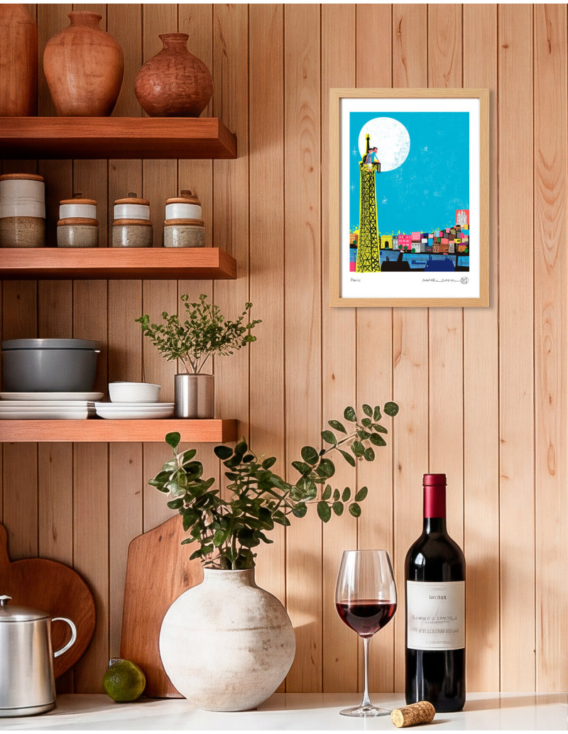 Illustration "Paris en automne" by Mikel Casal....