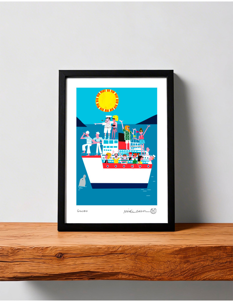 Illustration "Crucero" by Mikel Casal. A4...