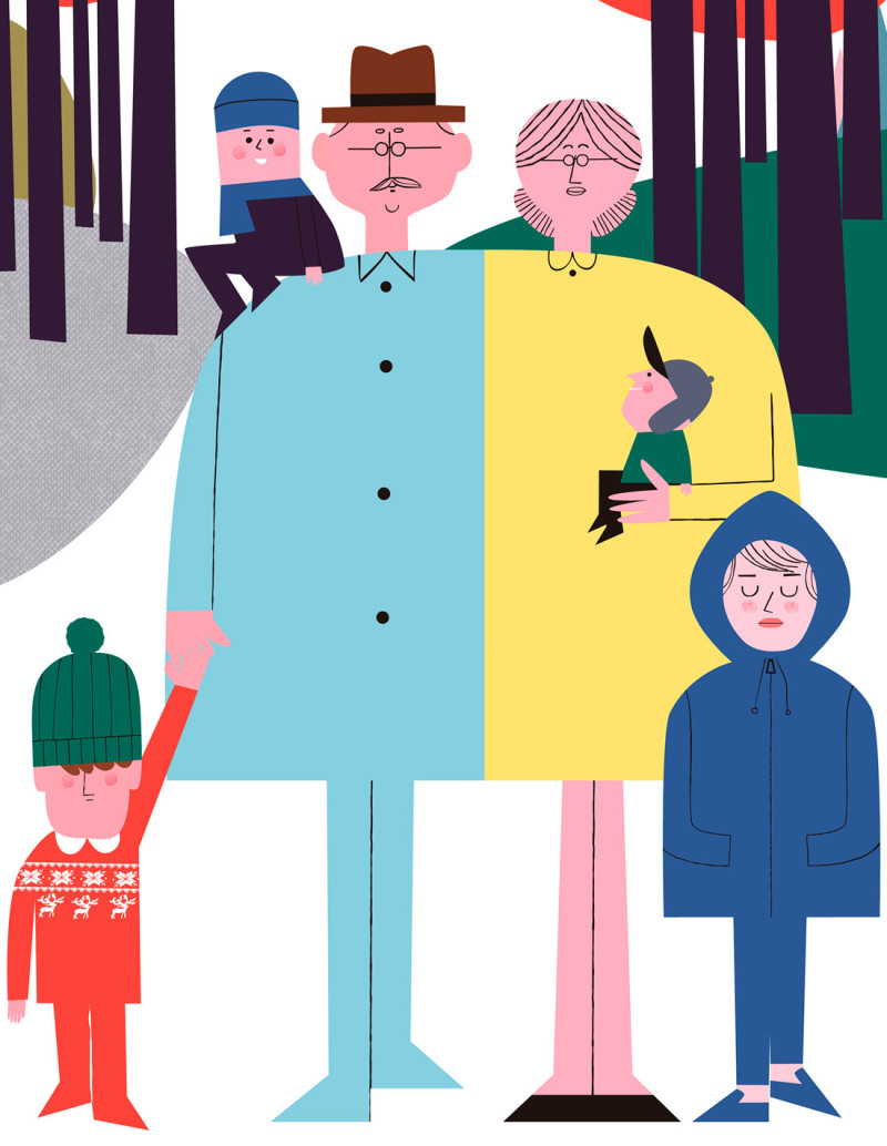 Illustration "Family 2" by Mikel Casal. A4...