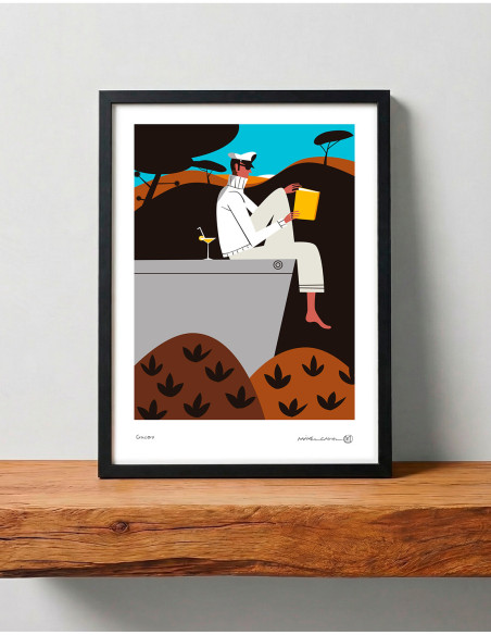 Illustration "Crucero 2" by Mikel Casal. Signed A3 reproduction