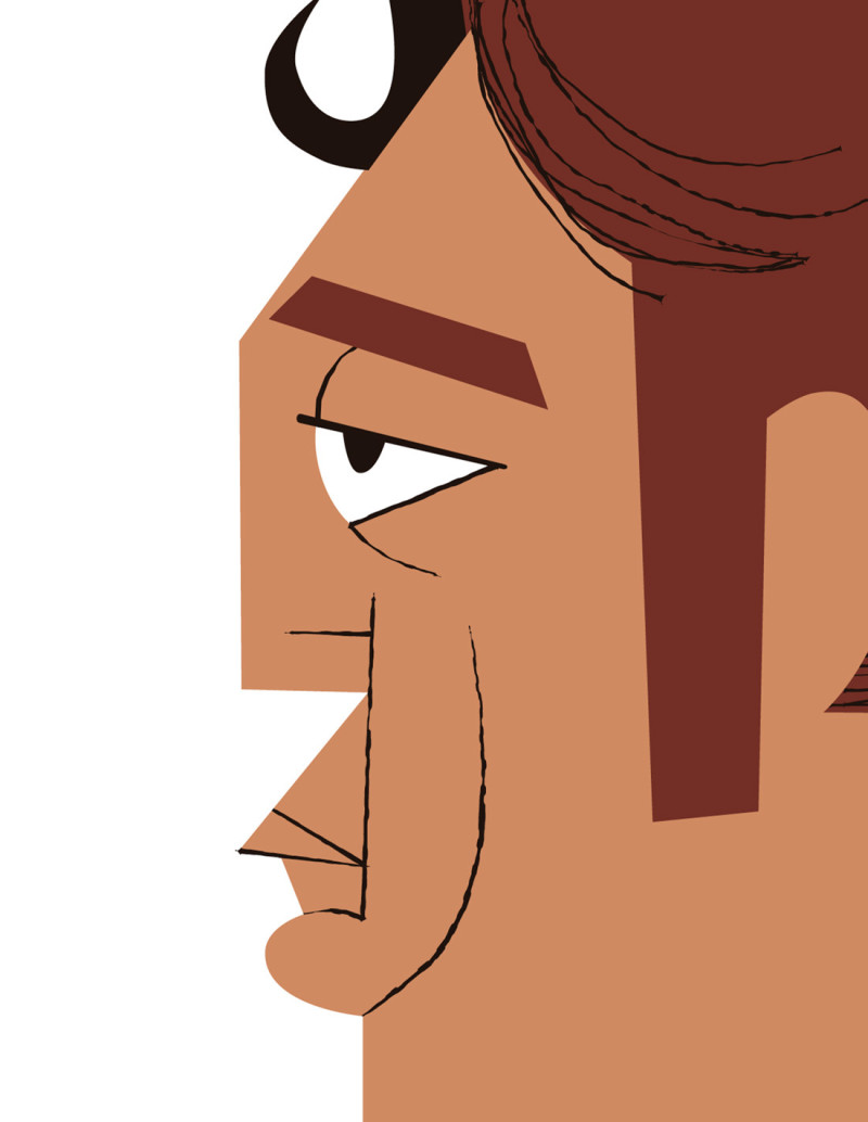 Ilustración "Bardem" de Mikel Casal....