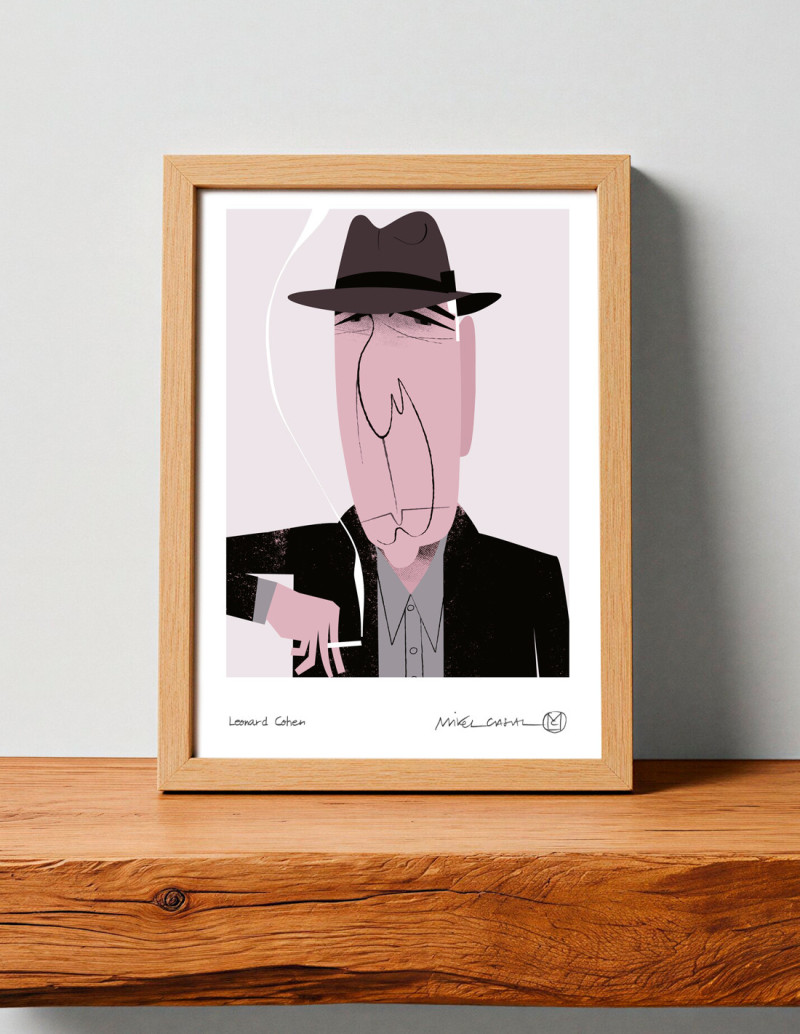 Illustration "Leonard Cohen" by Mikel Casal....