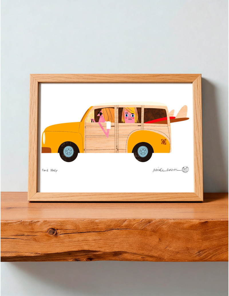 Illustration "Ford Woody" by Mikel Casal....