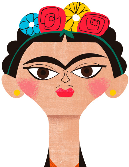 Illustration "Frida" by Mikel Casal. A5 and A3 reproductions