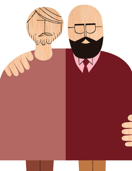 Ilustración "He and He" de Mikel Casal. Reproducciones A5 y A3