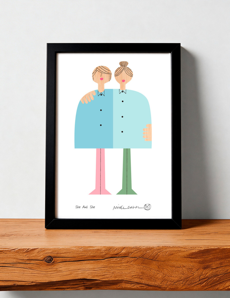 Illustration "She and She" by Mikel Casal....