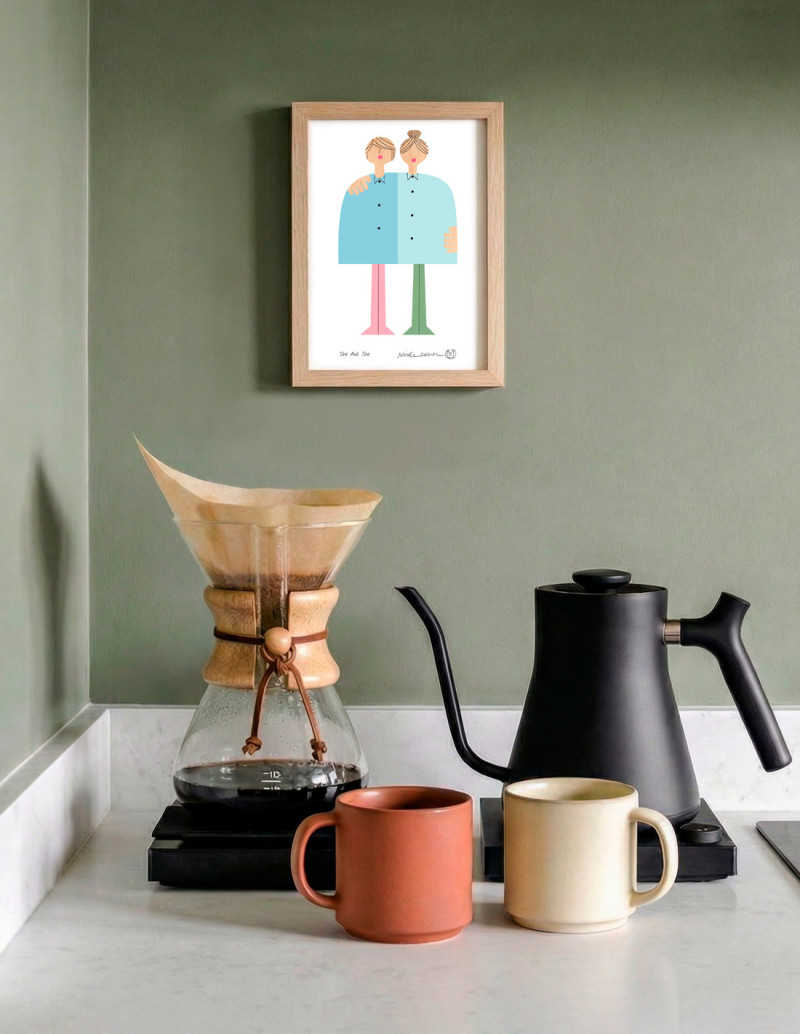 Illustration "She and She" by Mikel Casal....