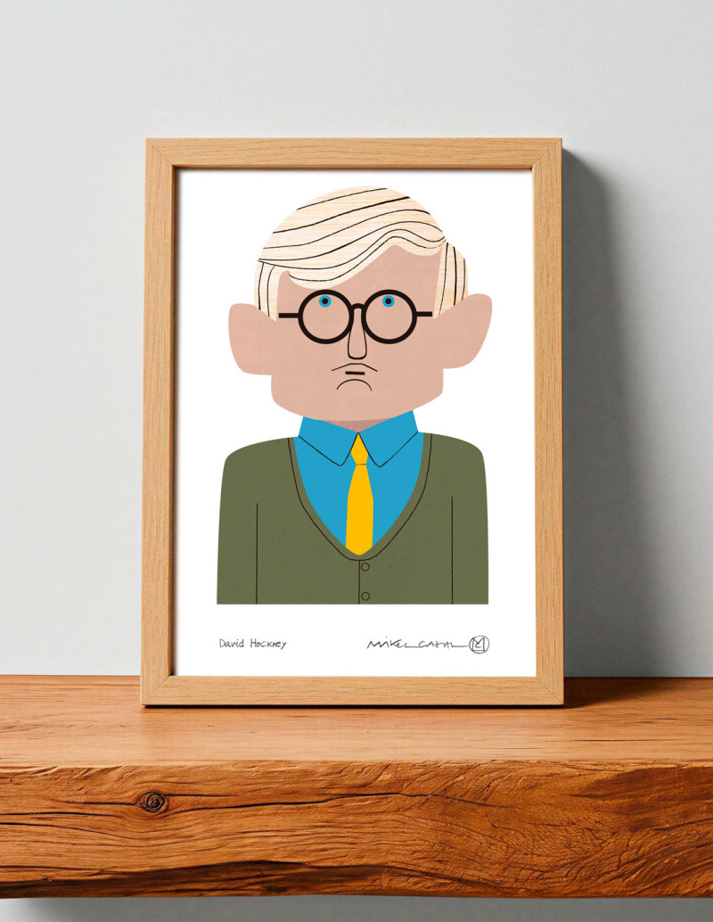 Ilustración "David Hockney" de Mikel Casal....