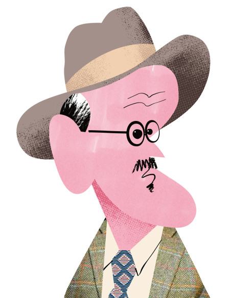 Ilustración "Joyce" de Mikel Casal. Reproducción A5 firmada