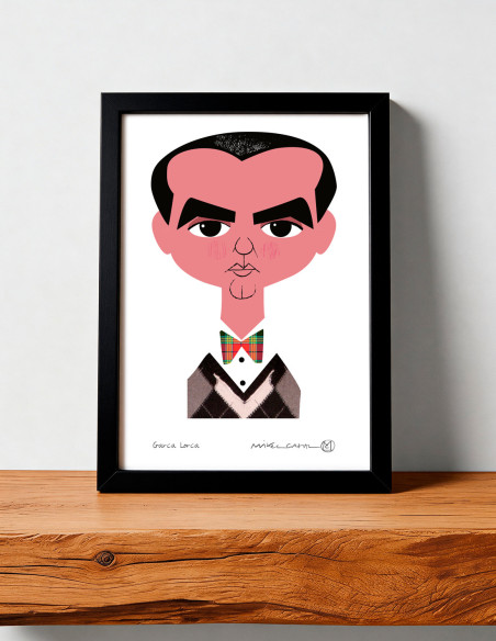 Ilustración "Lorca" de Mikel Casal. Reproducción A5 firmada