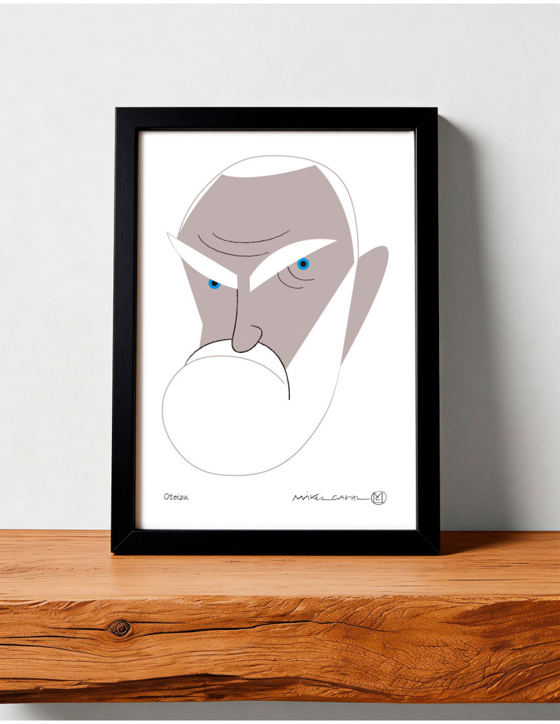 Illustration "Oteiza" by Mikel Casal. Signed A5...