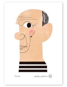 Ilustración "Pablo Picasso" de Mikel Casal. Reproducción...