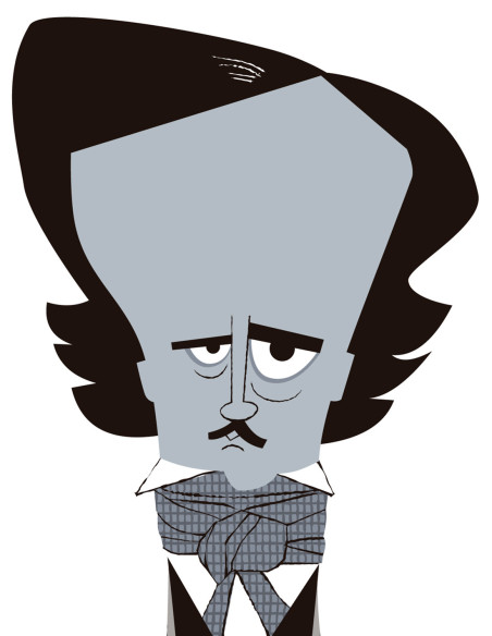 Illustration "Poe" by Mikel Casal. Signed A5 reproduction