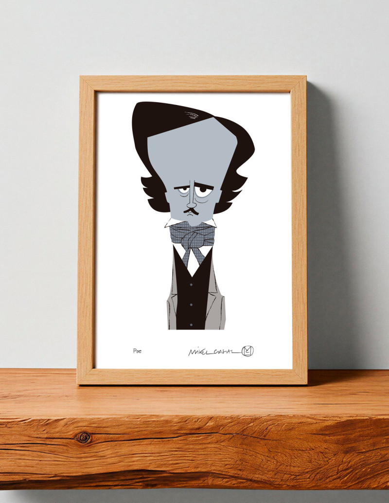 Illustration "Poe" by Mikel Casal. Signed A5...