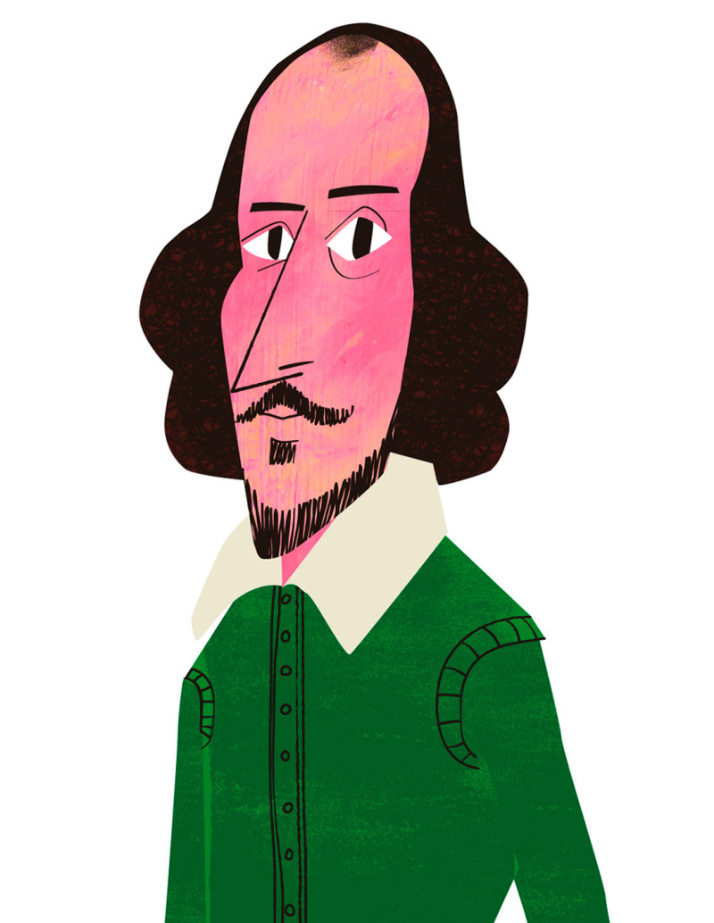 Illustration "Shakespeare" by Mikel Casal....