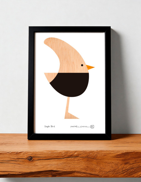 Ilustración "Single Bird"  de Mikel Casal. Reproducción A5 firmada