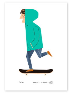 Illustration "Telmo" by Mikel Casal. Signed A5 reproduction