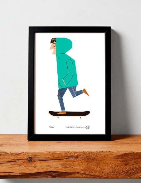 Illustration "Telmo" by Mikel Casal. Signed A5 reproduction