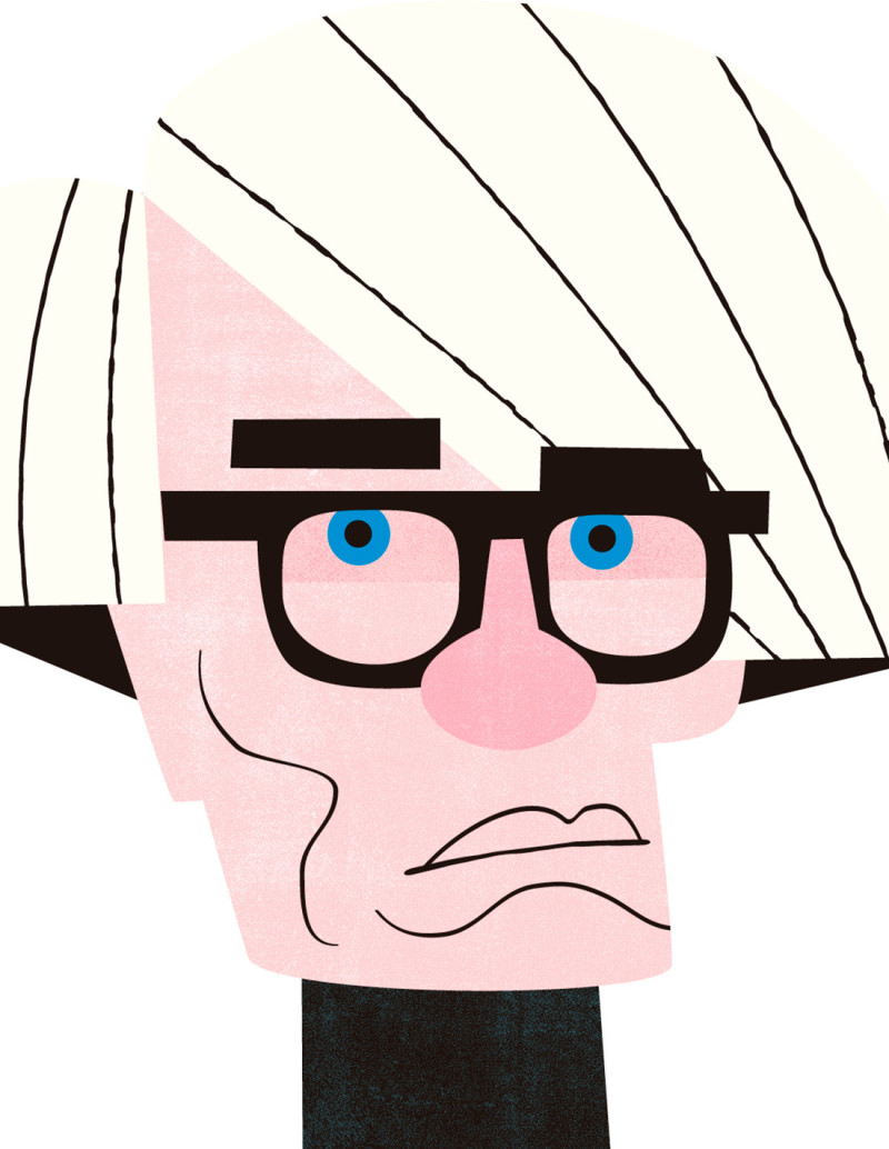 Ilustración "Andy Warhol" de Mikel Casal....