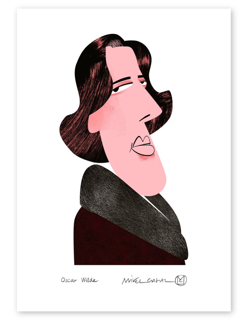 Illustration "Wilde" by Mikel Casal. Signed A5...