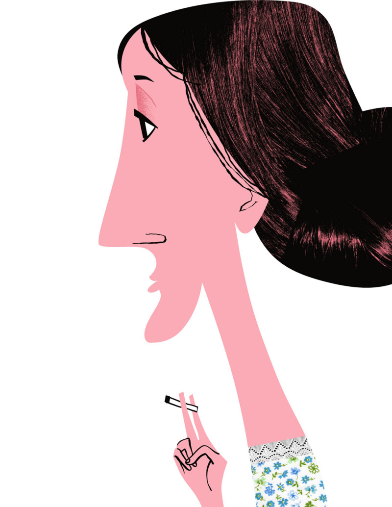 Ilustración "Virginia Woolf" de Mikel Casal....