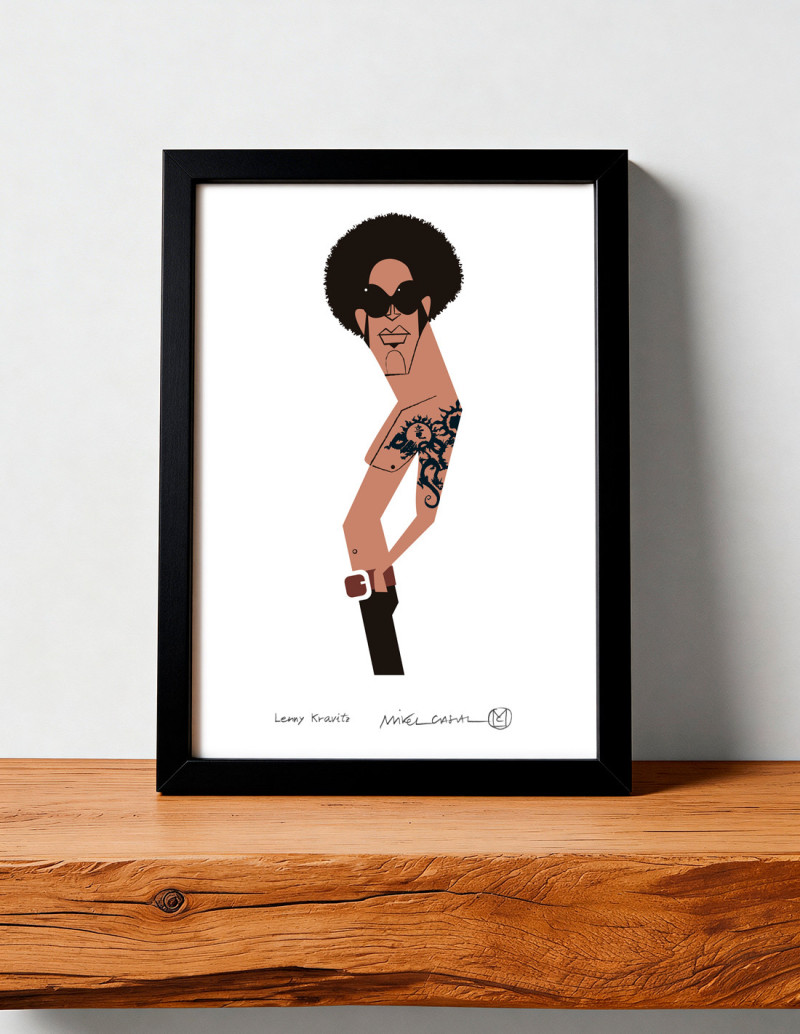 Illustration "Lenny Kravitz" by Mikel Casal....