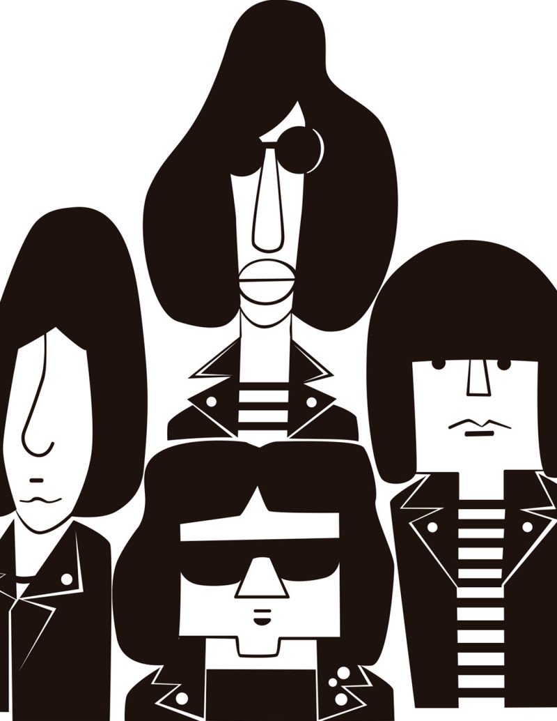 Ilustración "Ramones" de Mikel Casal....