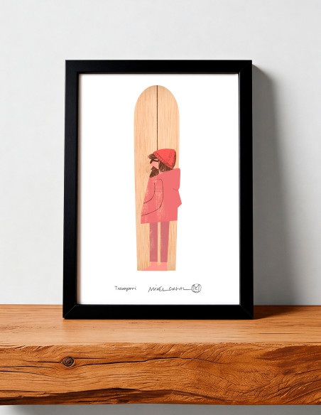 Illustration "Txanogorri" by Mikel Casal. Signed A5 reproduction