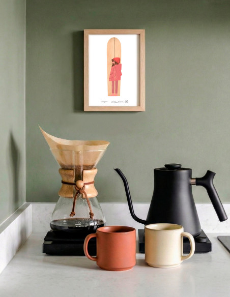 Illustration "Txanogorri" by Mikel Casal. Signed A5 reproduction