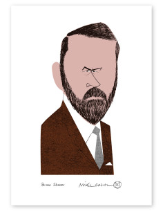 Illustration "Bram Stoker" by Mikel Casal. Signed A5...