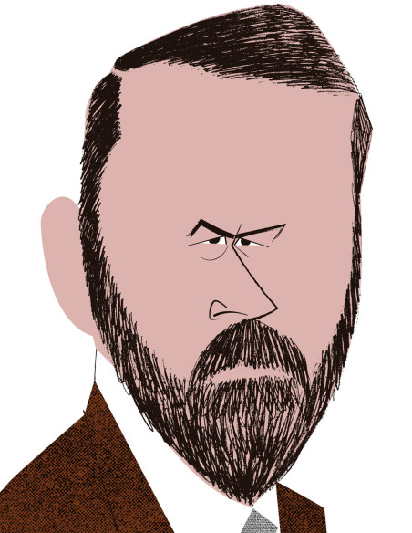 Illustration "Bram Stoker" by Mikel Casal. Signed A5 reproduction