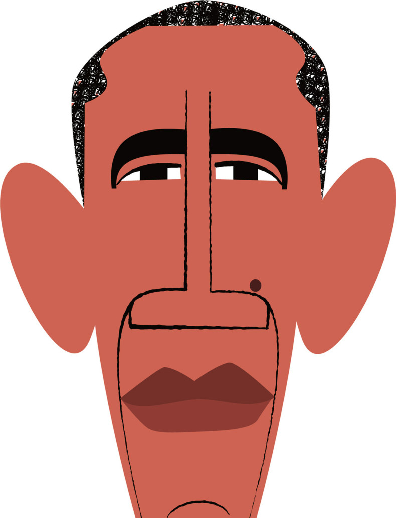 Illustration "Barack Obama" by Mikel Casal....