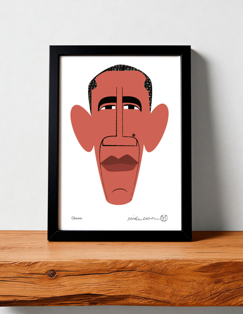 Illustration "Barack Obama" by Mikel Casal....