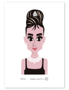 Ilustración "Audrey" de Mikel Casal. Reproducciones A5 y A3