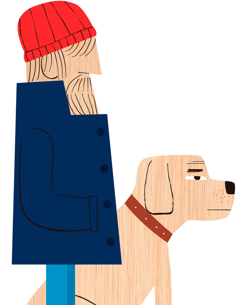 Illustration "Old Sea Dog" by Mikel Casal. A5...